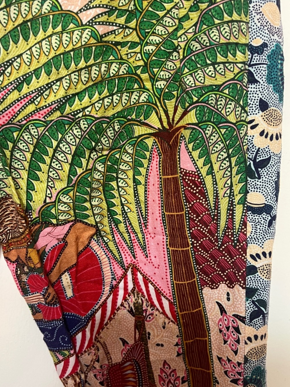 FARM Rio Tropical Basket-Print Drawstring Pants in Pink, Green, Blue - Picture 5 of 12